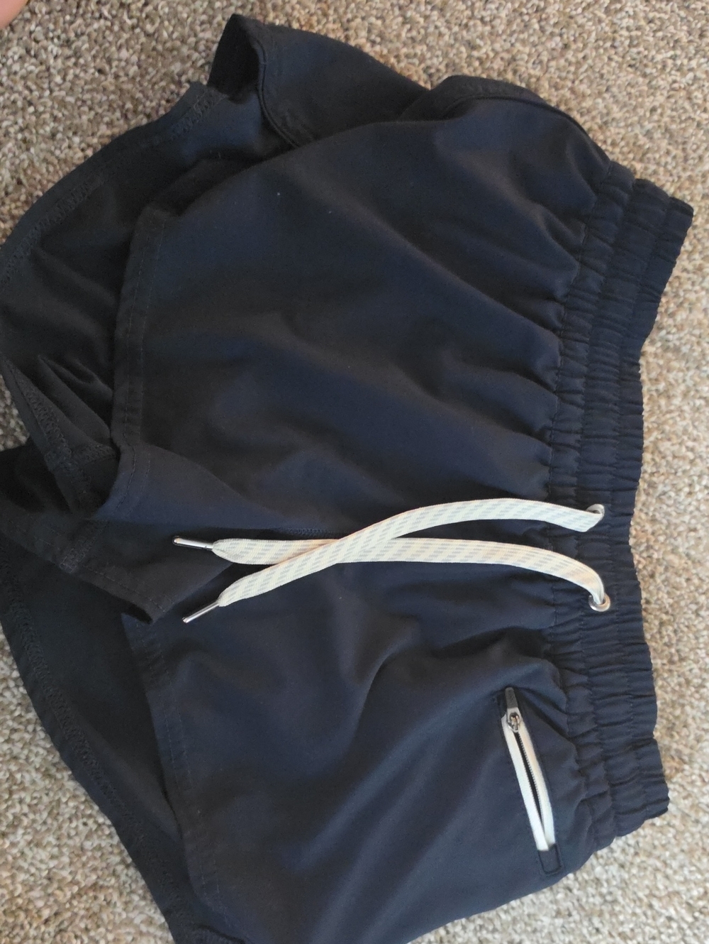 Vuori Navy Athletic Shorts with White Drawstring